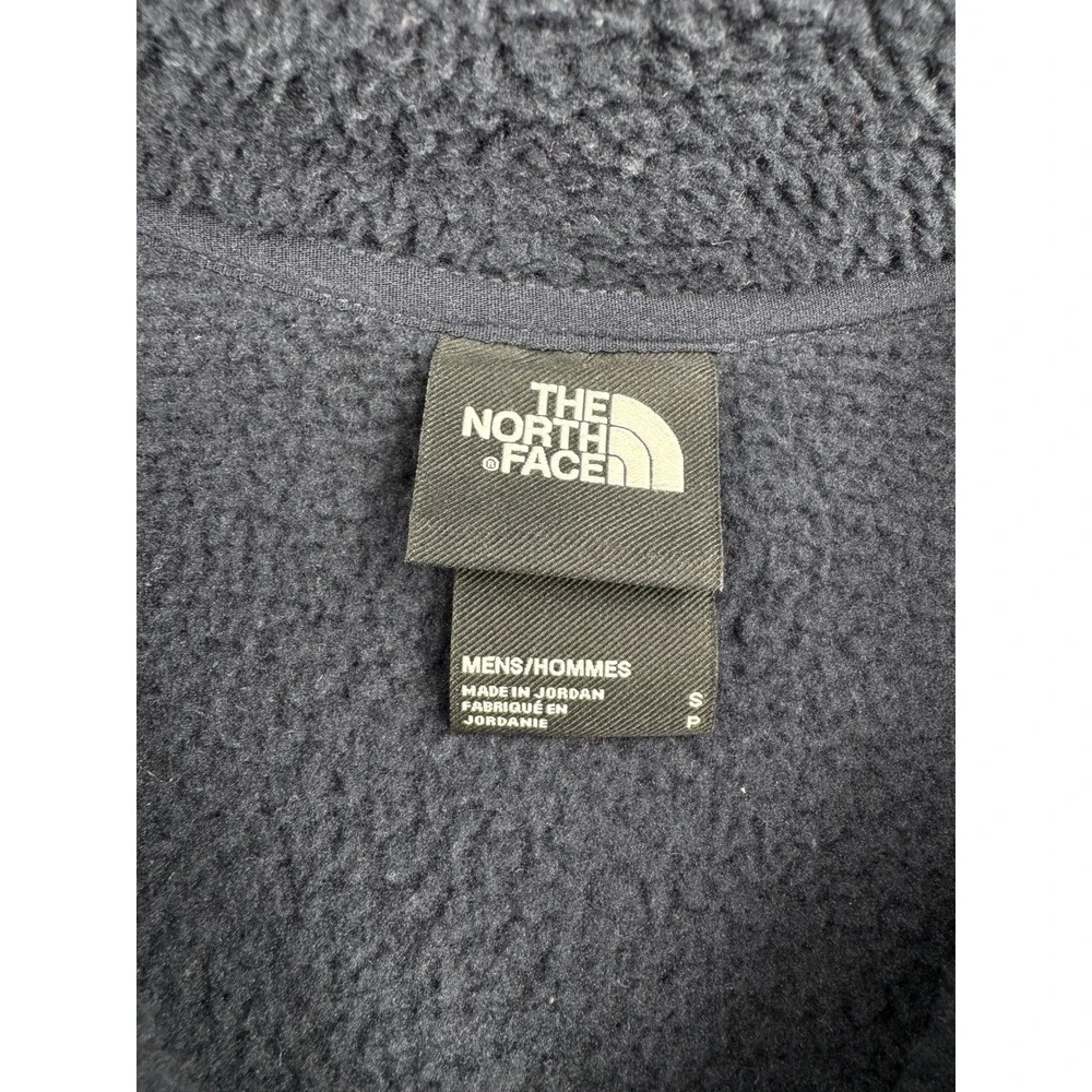 The North Face Mens S Navy Blue Sherpa Fleece Full Zip Jacket Outdoors Gorpcore